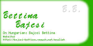 bettina bajcsi business card